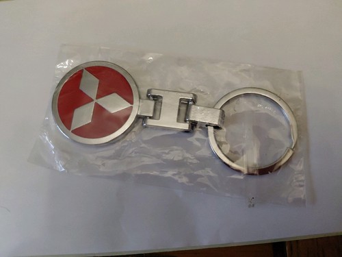 Mitsubishi crome log keyring - mitsubishi,